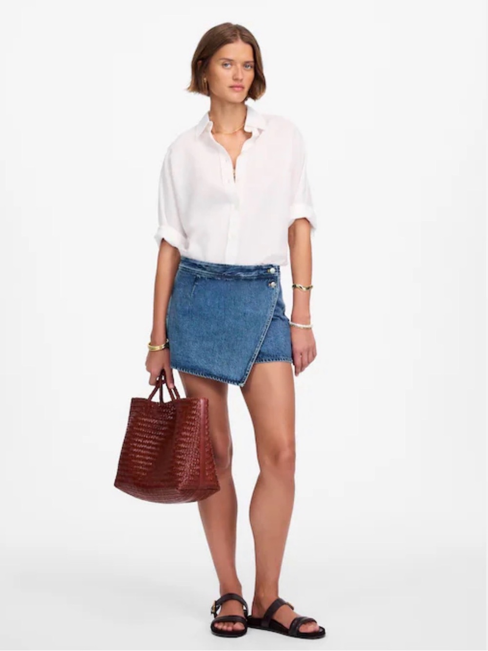 Madewell Denim Wrap Mini Skort